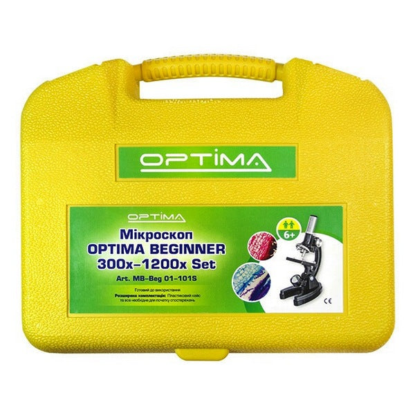 Мікроскоп Optima Beginner 300x-1200x подарунковий набір ( MB-beg 01-101S) Refurbished