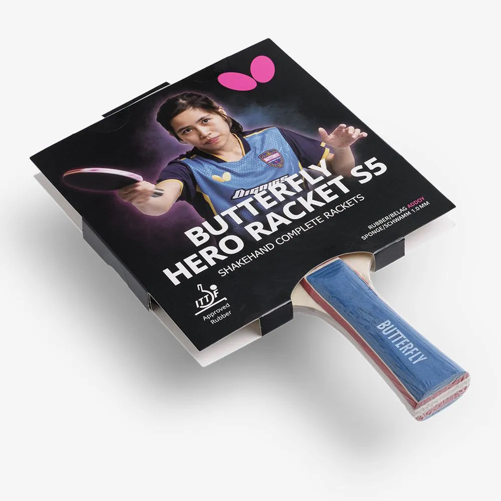 Ракетка для настільного тенісу Butterfly HERO Racket S5 Suthasini Sawettabut (6251750002)