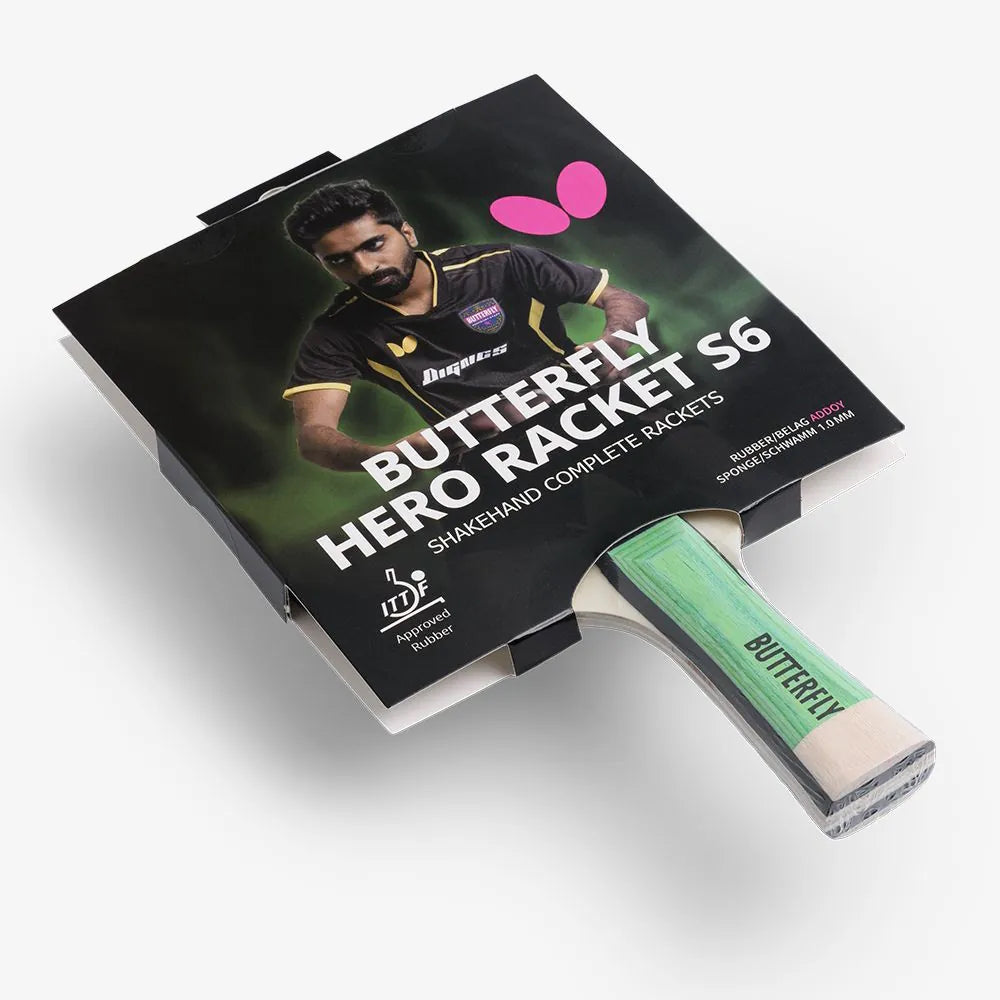 Ракетка для настільного тенісу Butterfly HERO Racket S6 Sathiyan Gnanasekaran (6251760002)