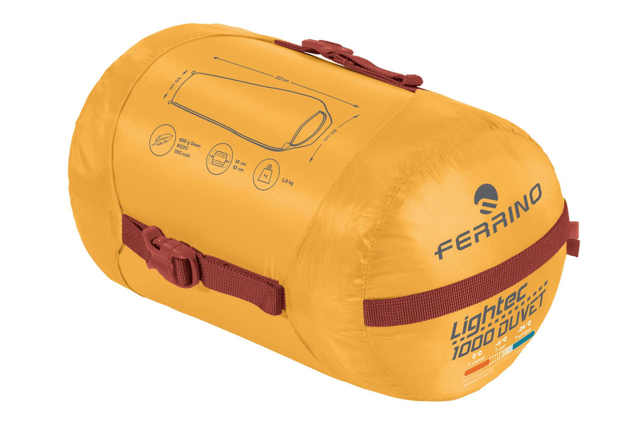 Спальний мішок Ferrino Lightec 1000 Duvet RDS Down -6°C Artisan Gold (86702QGG)