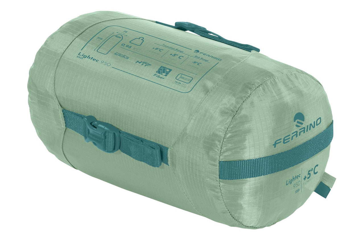 Спальний мішок Ferrino Lightec SSQ 950 +5°C Basil Green Left (86652RVVS)