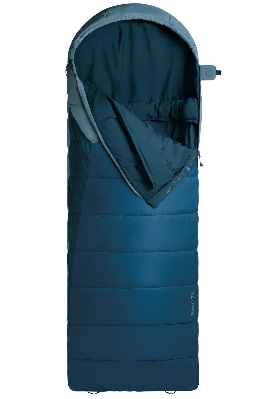 Спальний мішок Ferrino Yukon Square +7°C Blue-Grey Left (86381RBGSX)