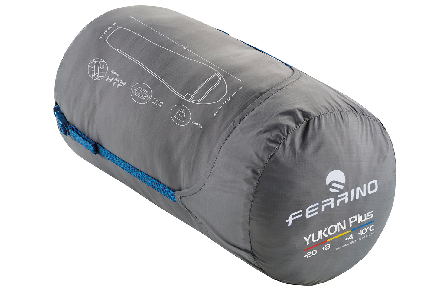 Спальний мішок Ferrino Yukon Plus +4°C Blue Left (86357NBBS)