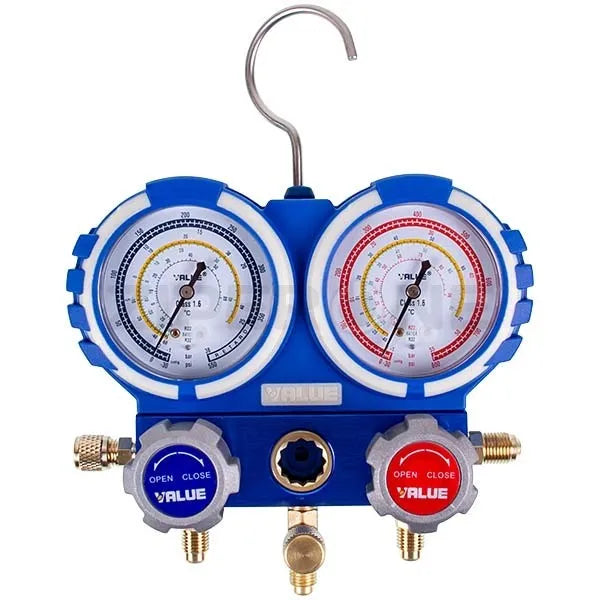 Манометричний колектор 2-вентильний VALUE VMG-2-R32В-NEW+шланги 3шт.x1500mm (R32 R410 R22)
