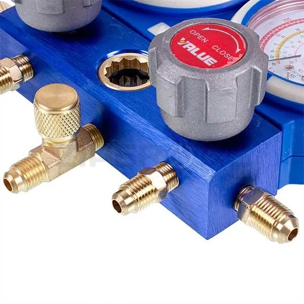 Манометричний колектор 2-вентильний VALUE VMG-2-R32В-NEW+шланги 3шт.x1500mm (R32 R410 R22)