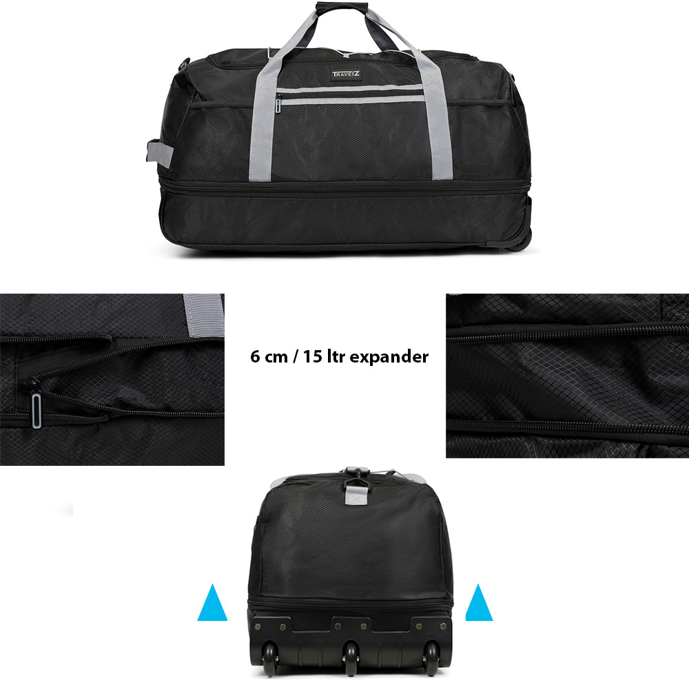 Сумка дорожня на колесах TravelZ Wheelbag Doubleloader foldable black (603096)