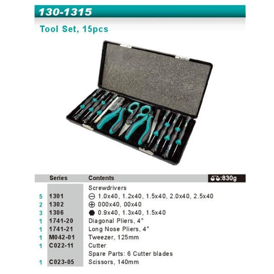 Набор профессионального инструмента (микроотвертки+) Whirlpower/ Bonanza tool set часовщика