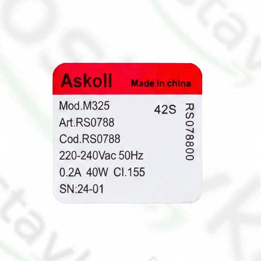 Помпа (насос) для стиральной машины M231 RC0083 Askoll 40 Ватт (алюминиевая обмотка, контакты раздельные сзади)