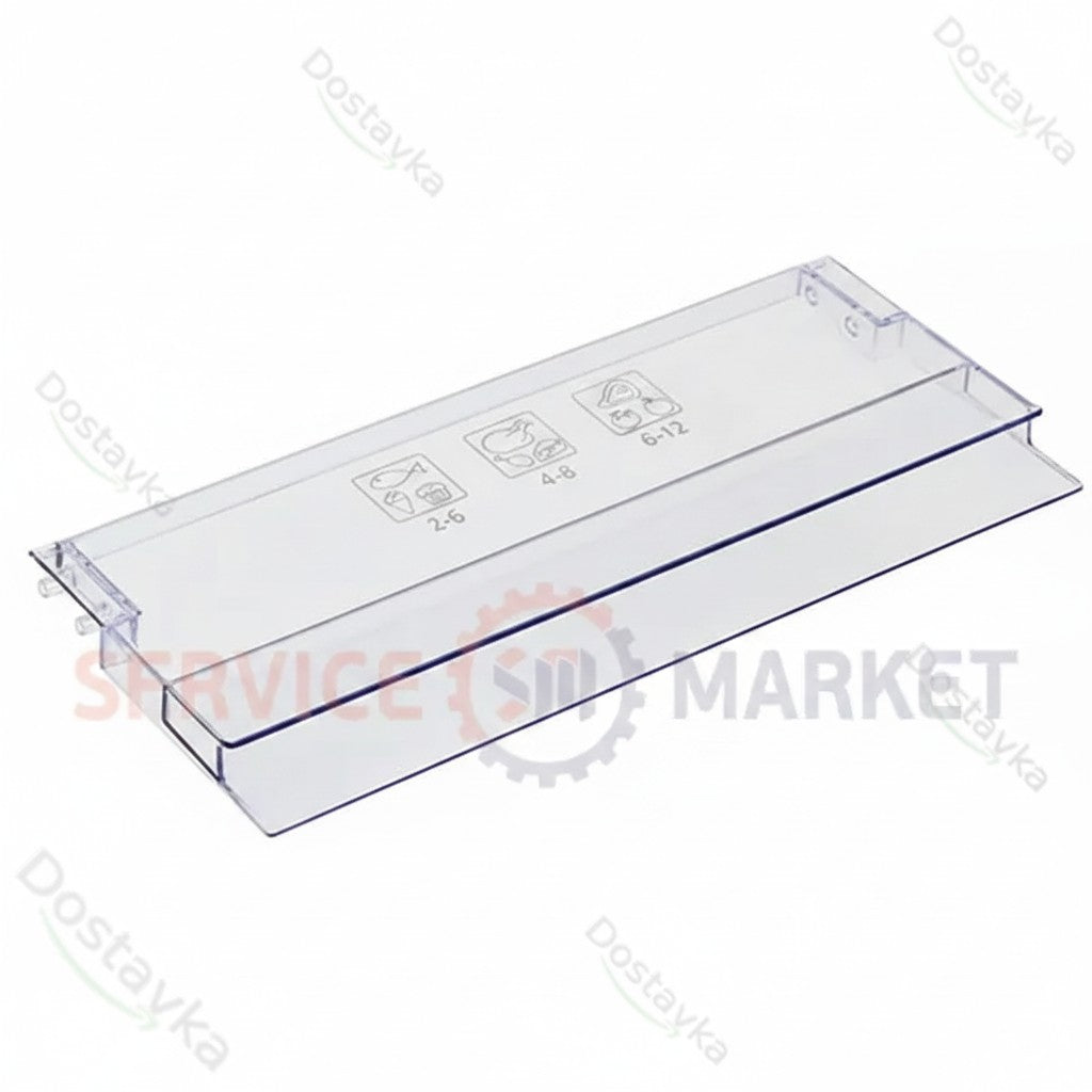 Beko 5906370600 Панель (откидная, верхняя) морозильника 445x190 мм (с пиктограммой)