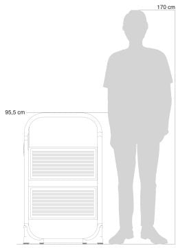 Лестница Rolser Taburete M/11 UNE 3 щаблі Blanco (MET004-1024)