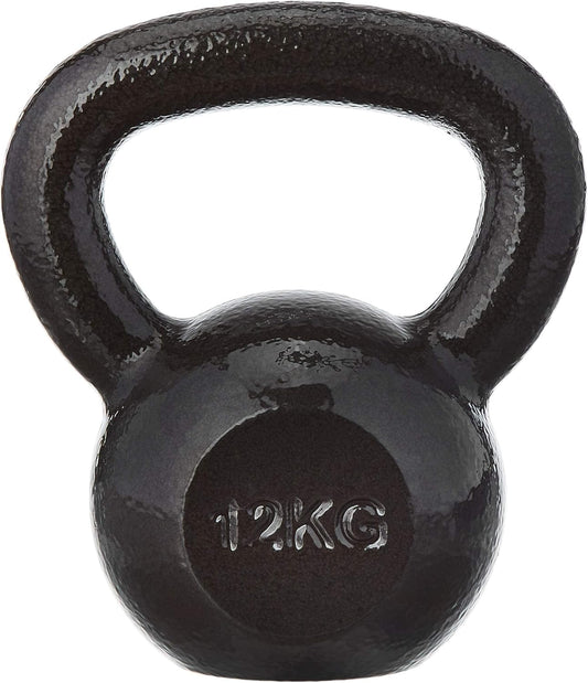 Гиря чавунна Toorx 12 кг з гумовою підставкою Black (KGV-12)