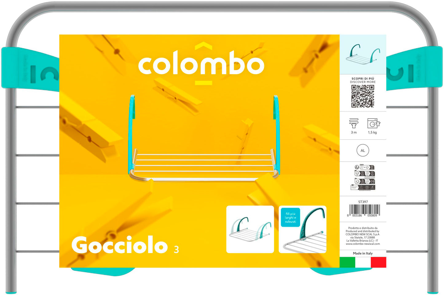 Сушарка для білизни навісна Colombo Gocciolo 3 (ST397)