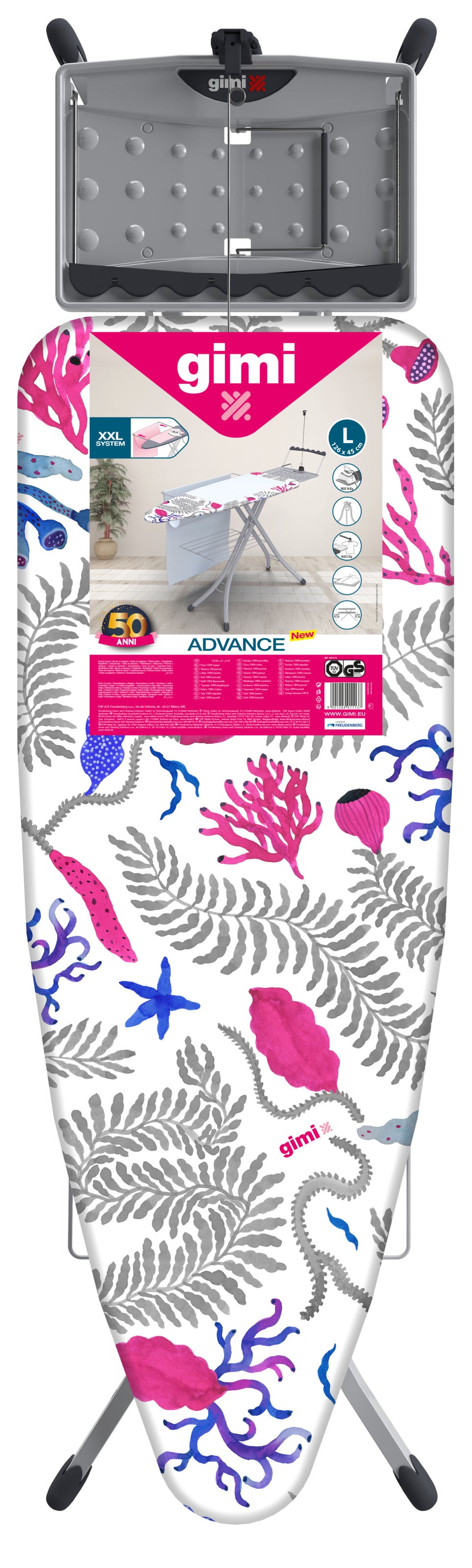 Дошка для прасування Gimi Advance L Coral Turquoise (155523)(Special offer)