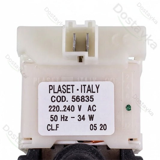 Помпа (насос) для стиральной машины Indesit C00085617 Plaset (в сборе) 34 Вт (контакты спаренные сзади, на 3 самореза)