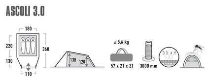 Намет High Peak Ascoli 3.0 Nimbus Grey (10251)