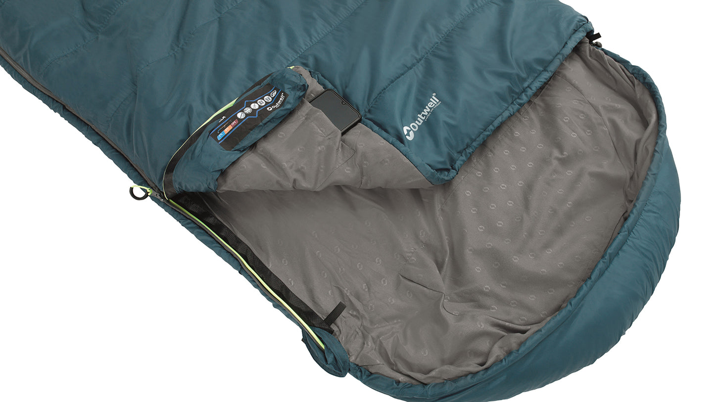 Спальний мішок Outwell Canella/+9°C Night Blue Left (230357)