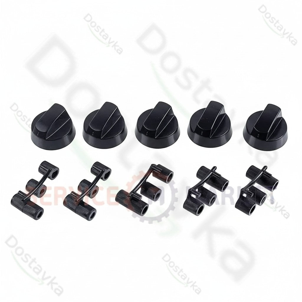 Набор универсальных ручек регулирования (5 штук) плиты с переходниками