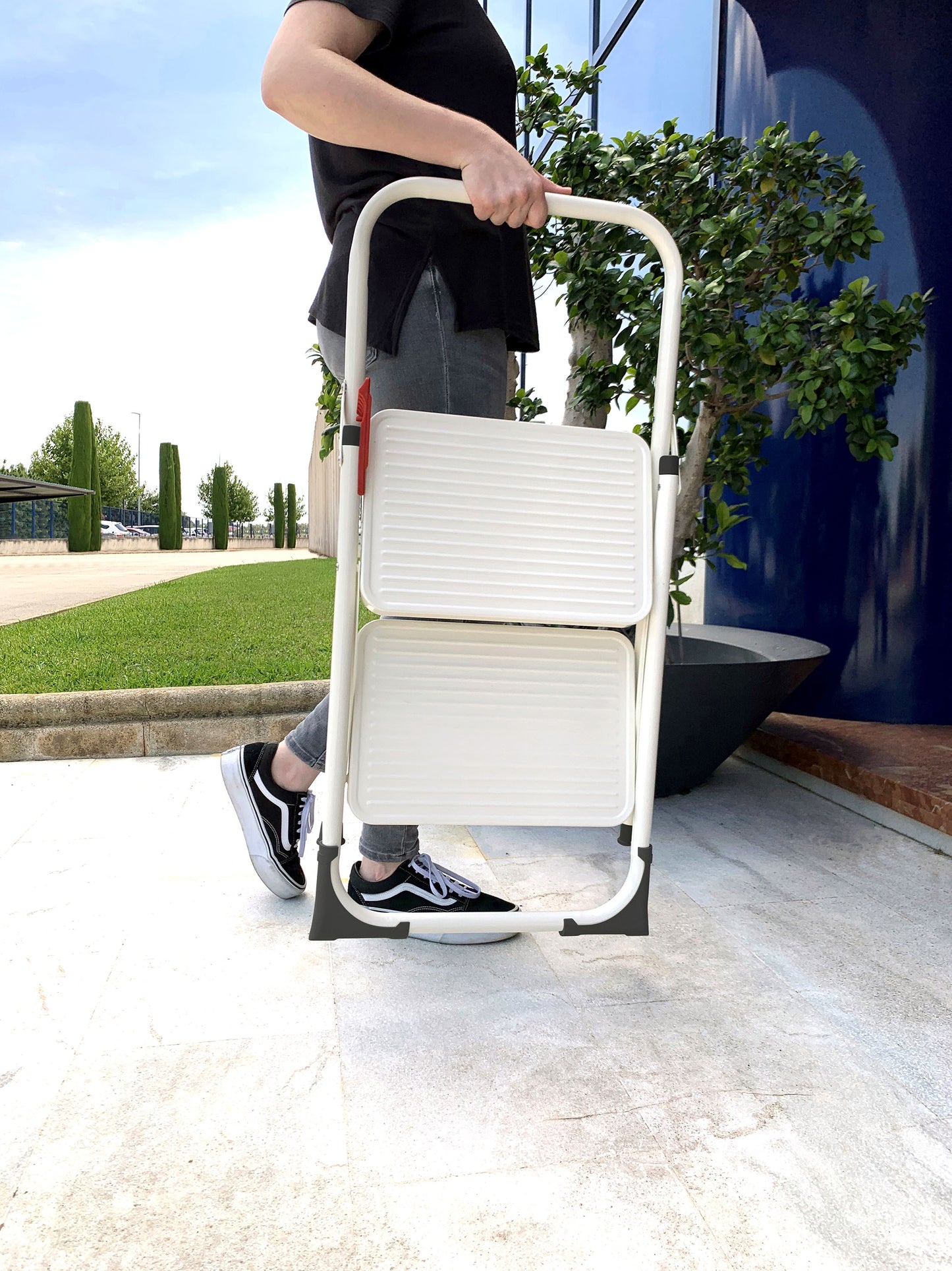 Лестниця Rolser Taburete M/10 UNE 2 щаблі Blanco (MET003-1024)