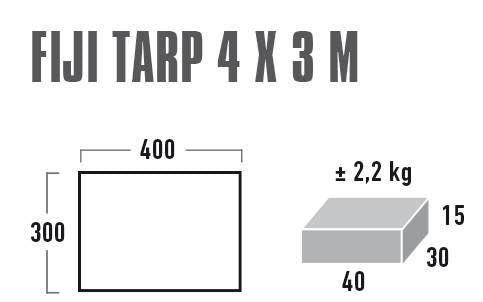 Тент High Peak Fiji Tarp 4 x 3 m Grey (10022)