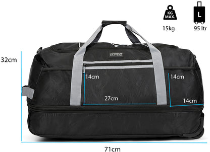 Сумка дорожня на колесах TravelZ Wheelbag Doubleloader foldable black (603096)