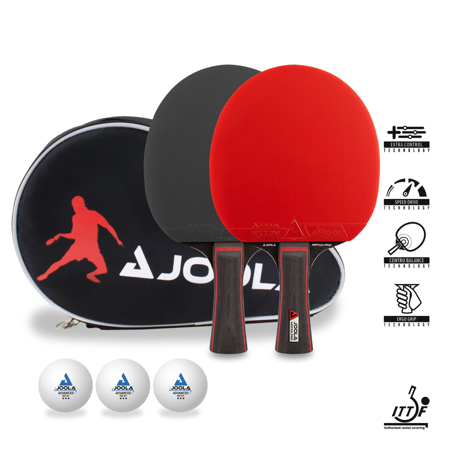 Набір для настільного тенісу Joola Match Pro 2 Bats 3 Balls (53022-1)