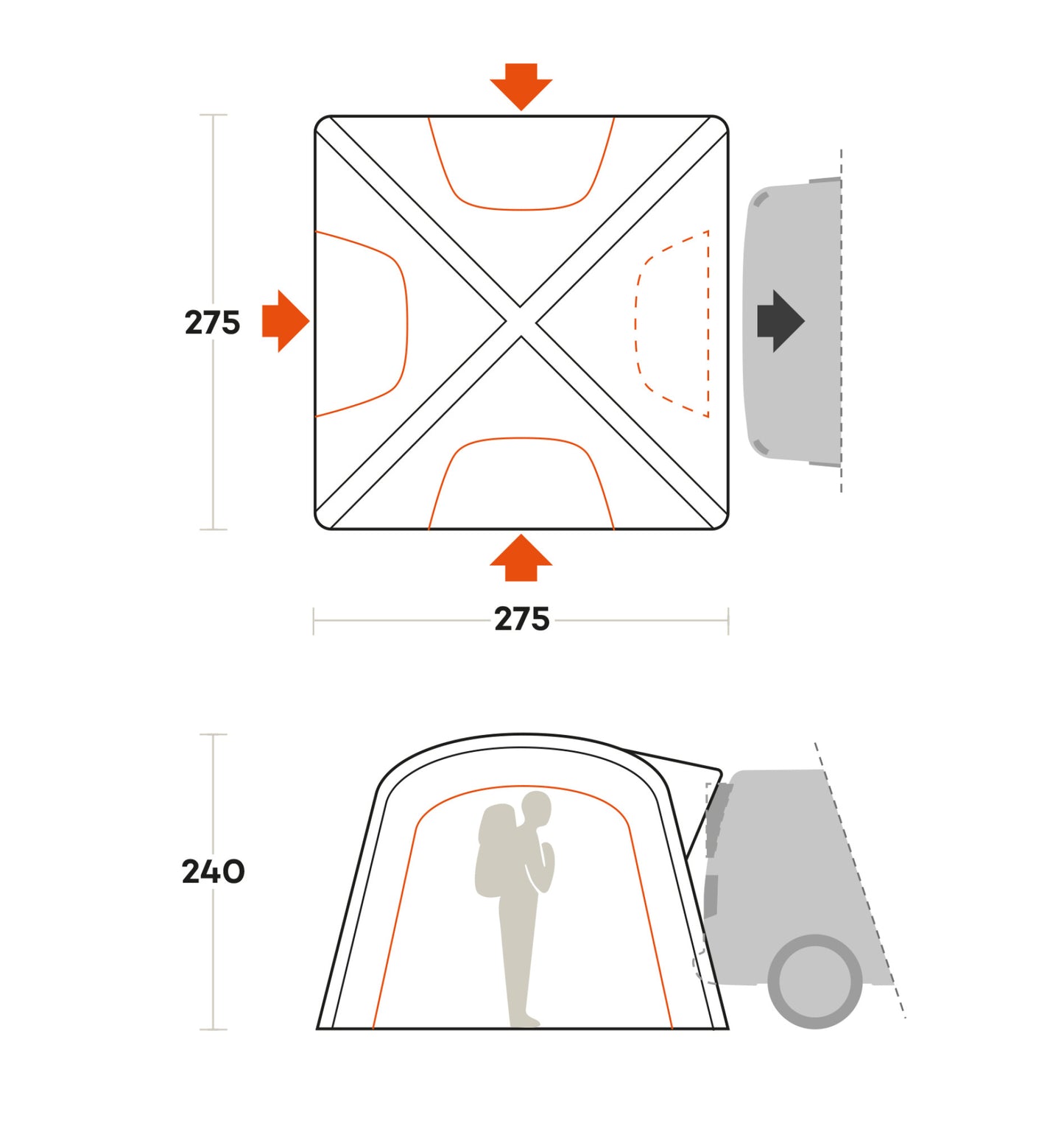 Намет чотиримісний Ferrino Wander Trunk Sand (92016QSS)