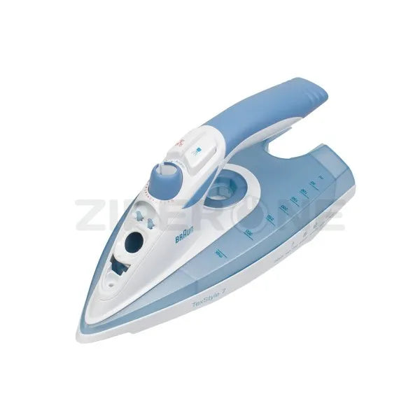 Верхняя часть корпуса в сборе для утюга Braun белый/голубой