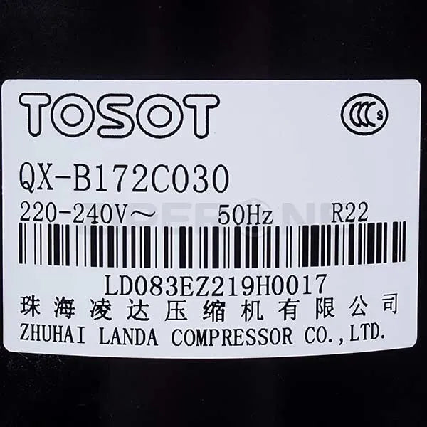 Компрессор 9" QX-B172C030, R-22, 220-240V, 50Hz Tosot для кондиционера