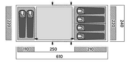Намет шестимісний Easy Camp Leka Twin 6 (120492)