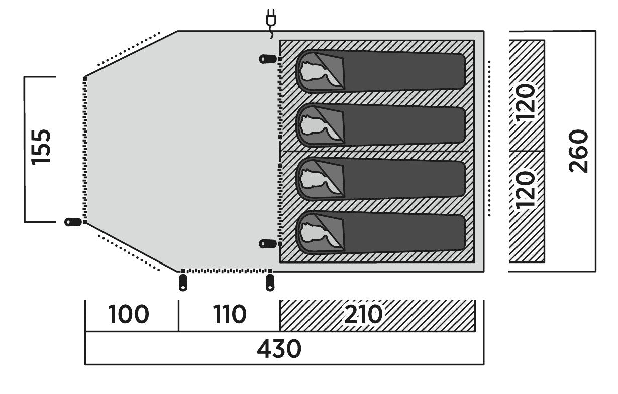 Намет чотиримісний Easy Camp Hamra 4 (120494)