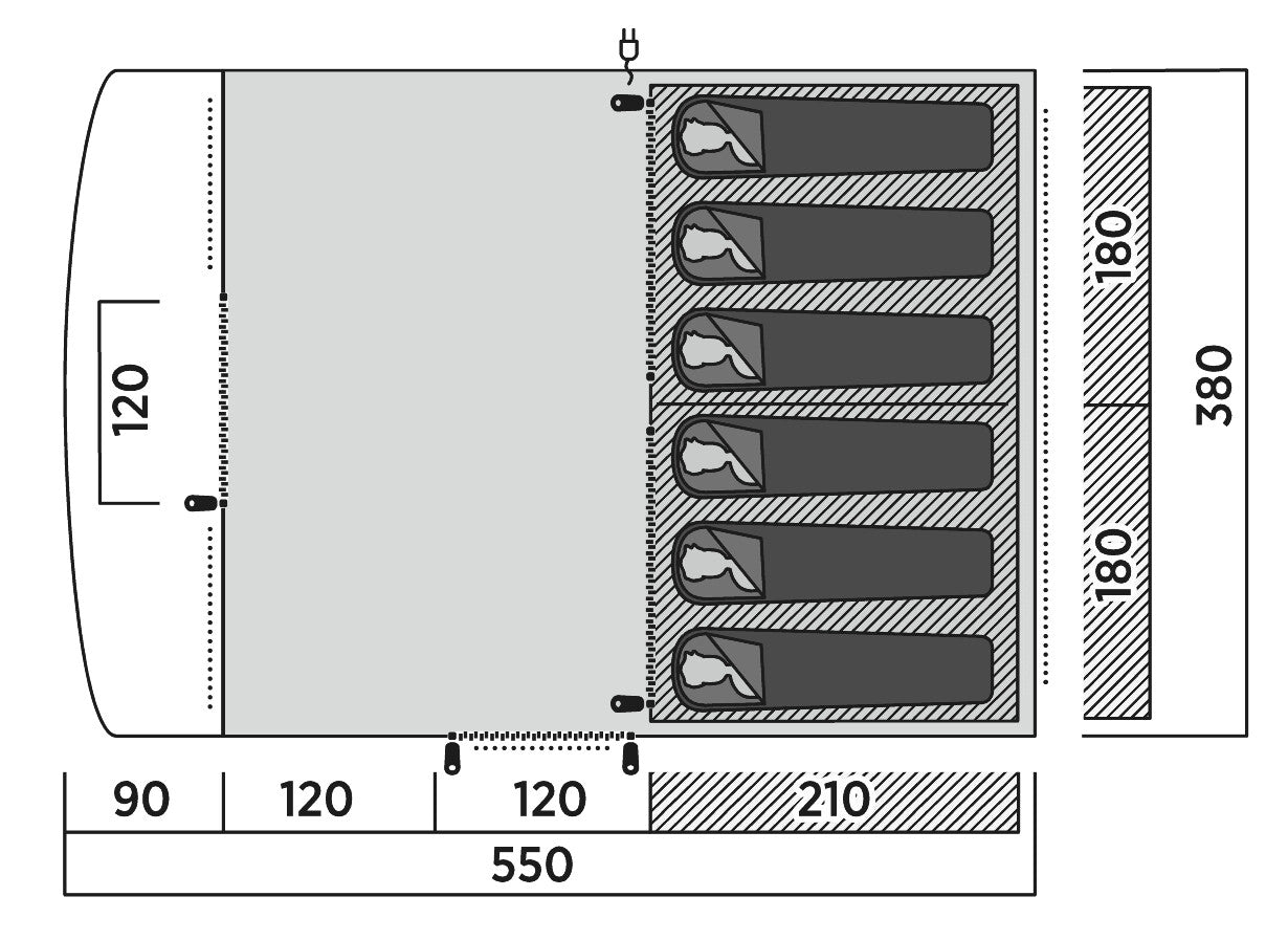 Намет шестимісний Easy Camp Skarvan 6 (120498)