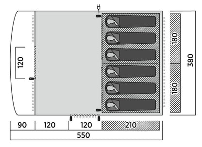Намет шестимісний Easy Camp Skarvan 6 (120498)