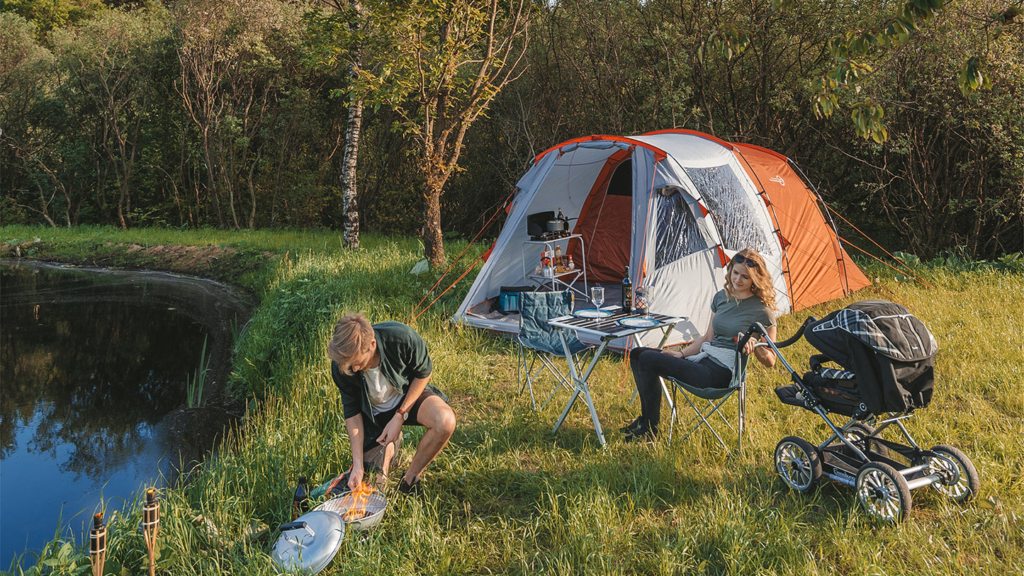 Гриль вугільний Easy Camp Adventure Grill Silver (680193)