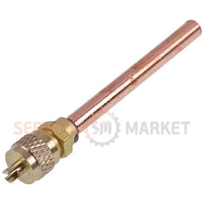 Заправочный штуцер клапан Шредера с трубкой 6mm (1/4") под пайку