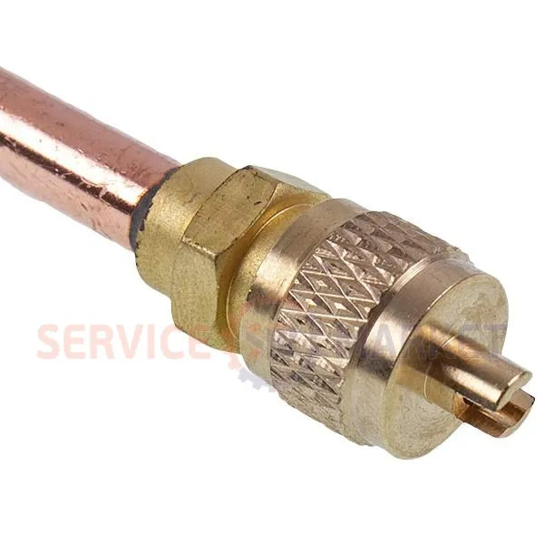 Заправочный штуцер клапан Шредера с трубкой 6mm (1/4") под пайку