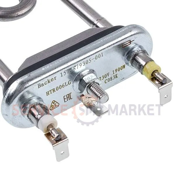 Тэн L175-190 1700-2000W стиральной машины LG, Samsung, Whirlpool, Indesit, Ardo, Electrolux, Zanussi, Ariston без термодатчика/ отверстия