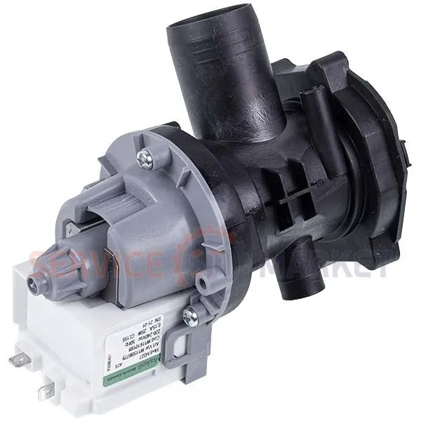 Сливной насос для стиральной машины Ariston Indesit Whirlpool Hotpoint-Ariston (в сборе) (раздельные контакты)