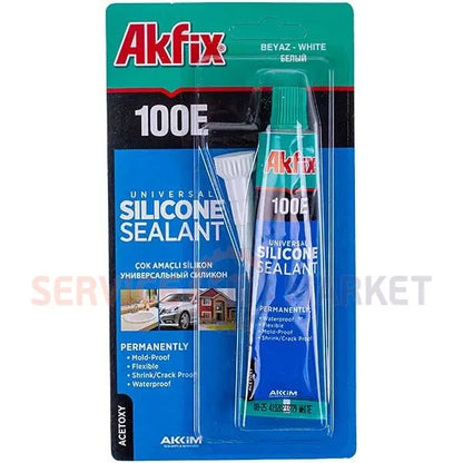 Универсальный силиконовый герметик Akfix 100E 50ml прозрачный