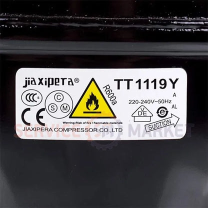 Компресор для холодильника TТ1119Y JIAXIPERA R600a 212 W (з пусковим реле)