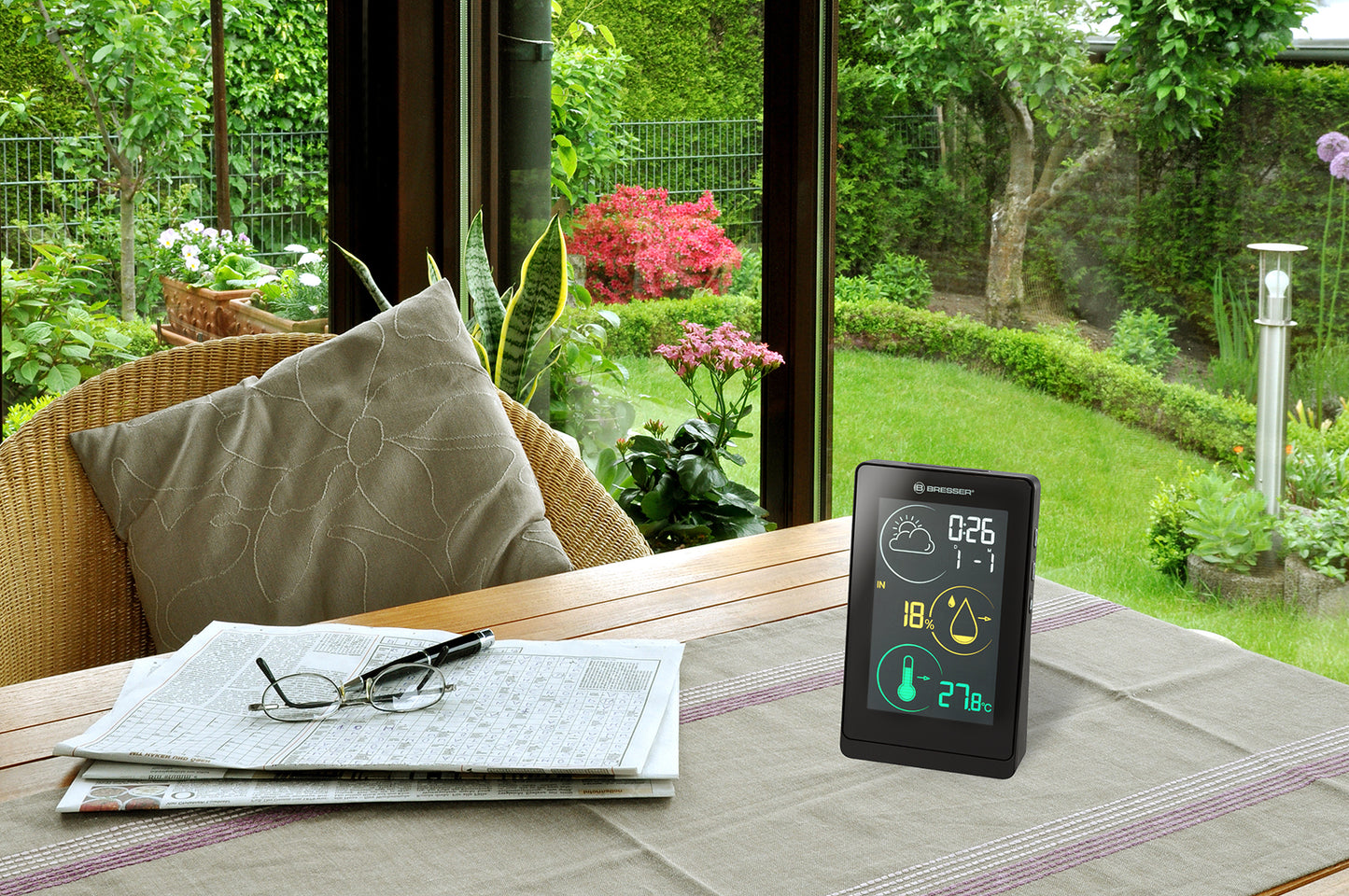 Метеостанція Bresser Colour weather station Temeo Life H Black (7008000CM3000)