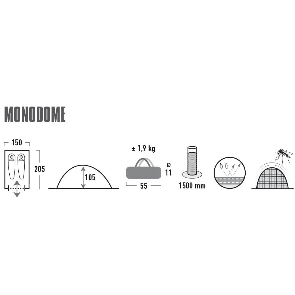 Палатка High Peak Monodome PU 2 Blue/Grey (10159)