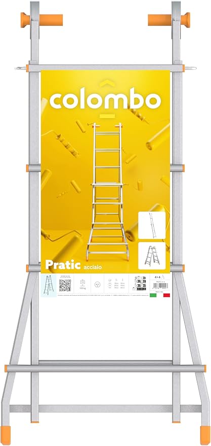 Драбина телескопічна Colombo Pratic 4+4 Steel (PRATIC4+4ACC)(Special offer)