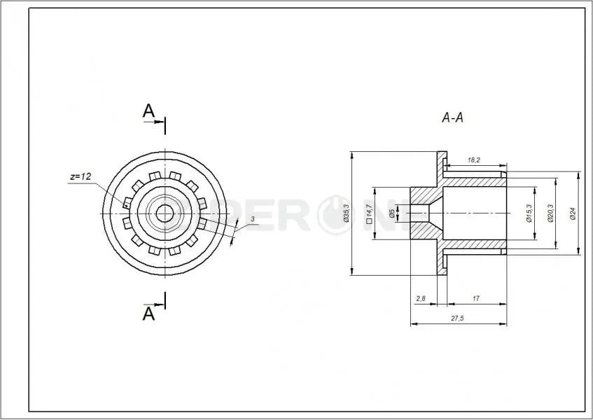 Муфта предохранительная для мясорубки ZMMA400W (A861203.00) Zelmer