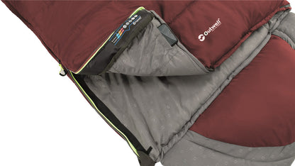 Спальний мішок Outwell Contour Lux Reversible/-3°C Red Left (230367)