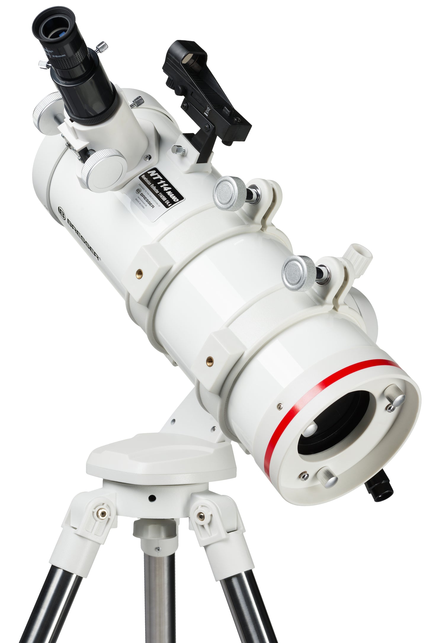 Телескоп Bresser Nano NT-114/500 AZ з сонячним фільтром і адаптером для смартфона (4514500)