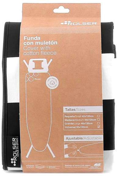 Чохол для прасувальної дошки Rolser Muleton Blanco/Negro 140 x 55 см (FUR004-2064)