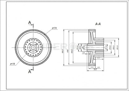 Gorenje \ Bosch meat grinder Gear set (00793636, 00793635, 00793638)