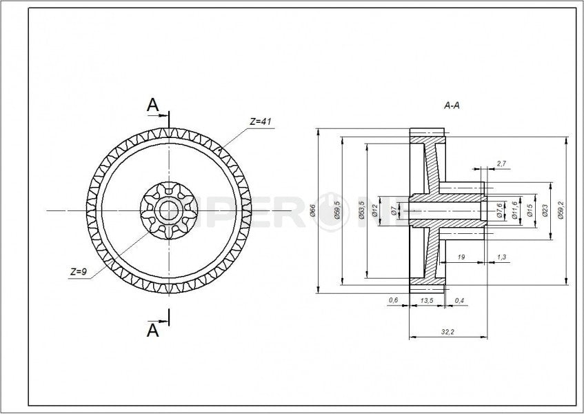 Gorenje \ Bosch meat grinder Gear set (00793636, 00793635, 00793638)