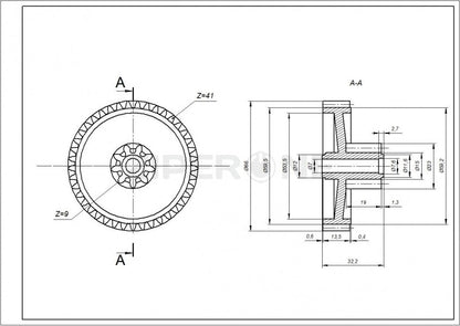 Gorenje \ Bosch meat grinder Gear set (00793636, 00793635, 00793638)