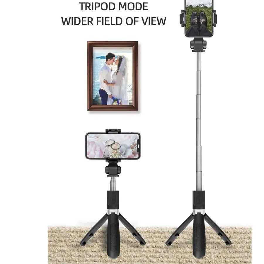 Стойка селфи H1 Wireless Bluetooth пульт Selfie Stick tripod monopod stand Phone holder 3 IN 1